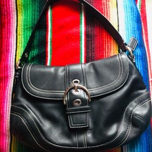 Coach F0778-F10910 Soho Black Leather Small Hobo